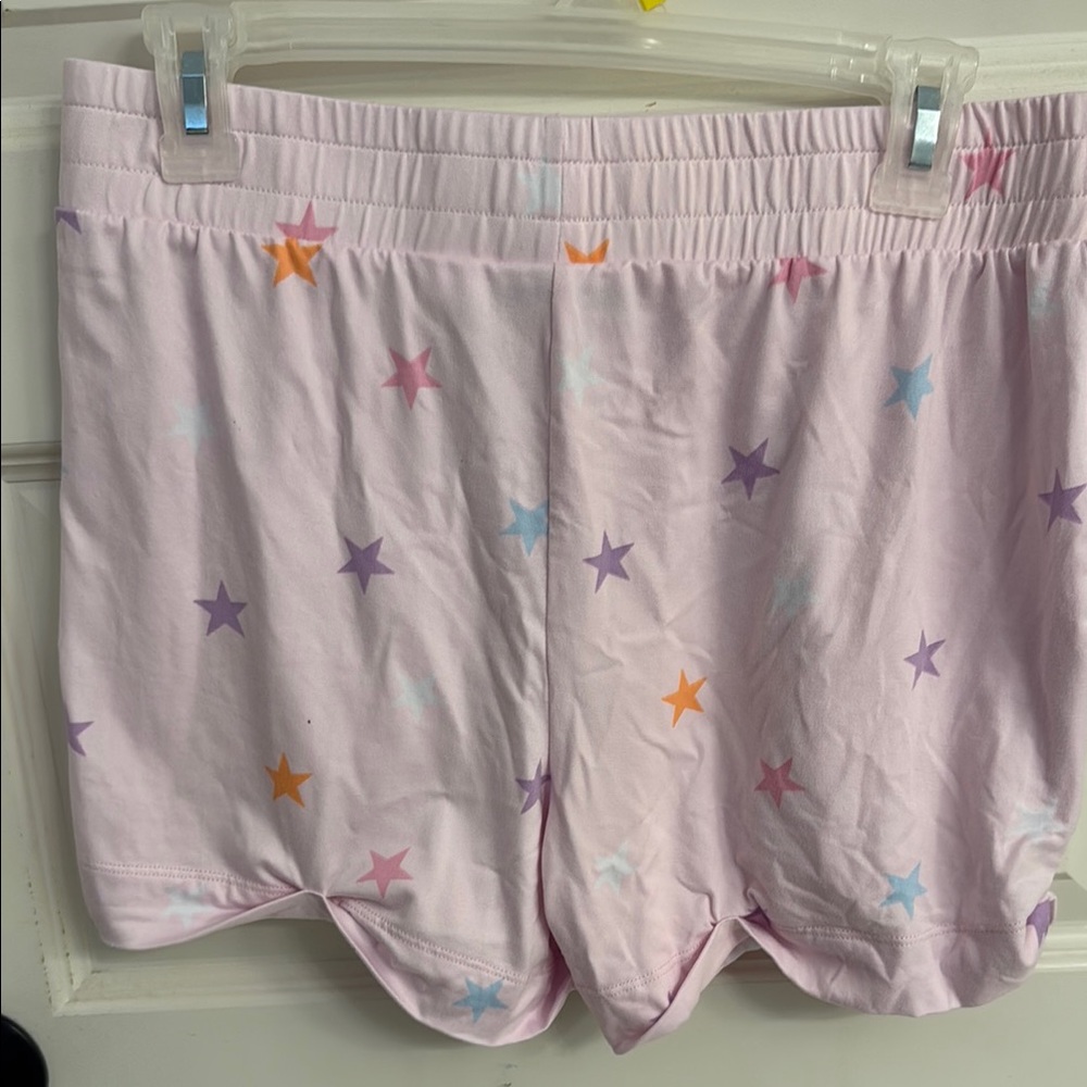 Pink Star Patterned Shorts
